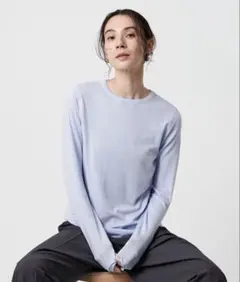 新品タグ付★ビューティー&ユース　セルロースウールブレンドクルーネックカットソー