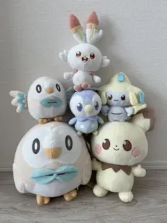 【新品タグ付！】Pokémon ポケピース ぬいぐるみ 6体セット ポケモン