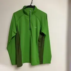 mont-bell メンズハーフジップ トップス グリーン　ジオライン