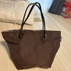 burberry バーバリー ブルーレーベル ノバチェック 舟型　トートバッグ