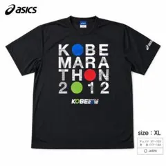 asics KOBE MARATHON 2012 記念Tシャツ 黒 Xのサムネイル