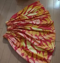 Tahiti Imports パウスカート フラダンス イエロー ブラウン - メルカリ
