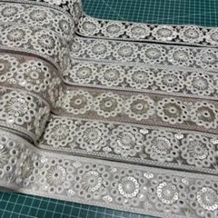 インド刺繍リボン✳︎大特価価格✳︎50cm×6本セット［16F］