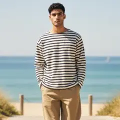 【1455】SAINT JAMESセントジェームスボーダーネックウェッソンS~M