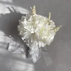 ウェディングブーケ ホワイト 造花 パール装飾