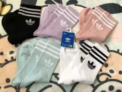 adidas アディダス ソックス 靴下 5足セット カラフル 22-25cm