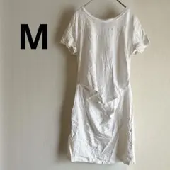 FOREVER 21 ホワイト カットソーワンピース 【M】　レイヤード