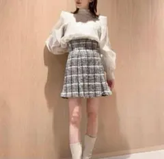 【定価10,890円】snidel フレアーミニスカショーパンツイード スカート