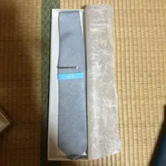 グレー ネクタイ 抽象模様 箱入り