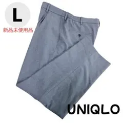 【新品】UNIQLO ユニクロ　メンズ　タックワイドパンツ　L グレー