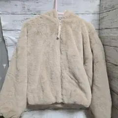 LOVETOXICフェイクファーフード付きコート　140