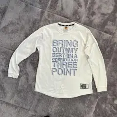 Three Point 長袖シャツ S ホワイト