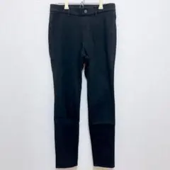 ユニクロ 無地 レギンス パンツ スキニー ストレッチ M 黒 綿 ポリエステル