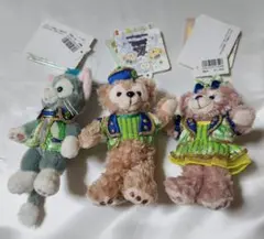 ディズニーシー15周年 ぬいぐるみバッジ ダッフィー シェリーメイ ジェラトーニ