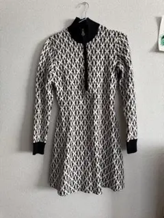 maje ジッパー付き幾何学模様ミニワンピース 36