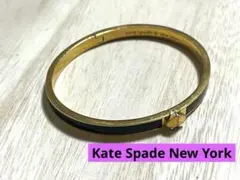 ケイト・スペード バングル ブレスレット ゴールド×ブラック エナメル