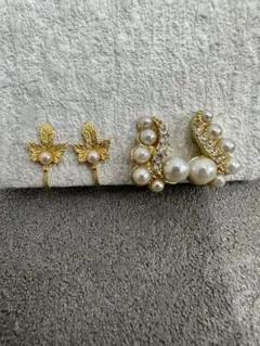 11.67 【2点セットヴィンテージイヤリング】パール