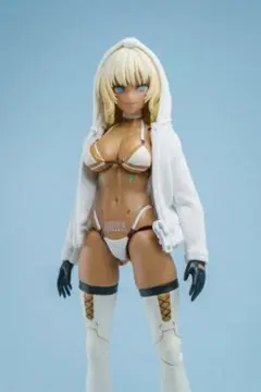白 1/12スケール ドール服 フルジップパーカー 　メガミデバイス 蝸之殻のサムネイル