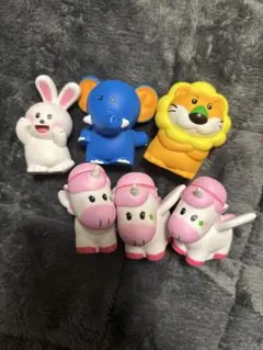 たべっ子どうぶつ　ミニソフビフィギュア　6個セット　まとめ売り
