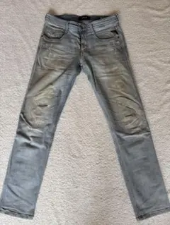 REPLAY ANBASS ダメージ・ヴィンテージ加工 ライトブルーデニム 30