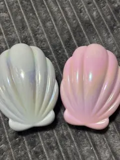 貝殻型ヘアブラシセット（ブルー・ピンク）