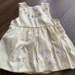 ベビー ワンピース 3-6ヶ月 62cm アヒル柄美品のサムネイル