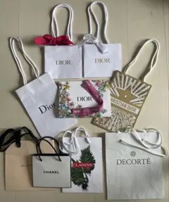 ブランドショップ袋セット9枚（Diorメイン）　他数枚おまけ付き