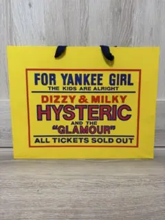 HYSTERIC GLAMOUR ショップ袋 紙袋 イエローのサムネイル
