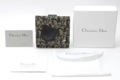 DIOR トロッター 二つ折り財布 ネイビー キャンバスのサムネイル