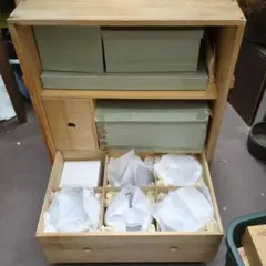 茶懐石　セット　お椀　お盆他　一式　懐石　茶道具　茶道木箱　コロ付き