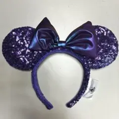 ディズニー ミニーマウス耳カチューシャ 紫　上海
