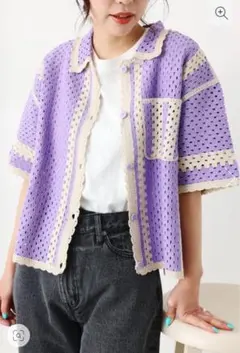 RODEO CROWNS クロシェカーディガン