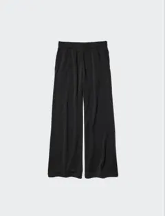 ユニクロ　ウォームフリースストレートパンツ　M ブラック　黒　479695のサムネイル