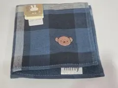 ミッフィーボリス チェック柄ハンドタオル 約25cm