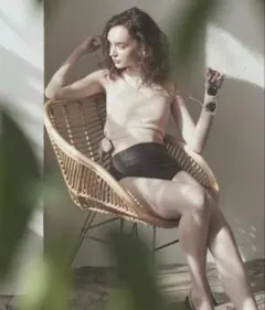 ★新品未使用★SEA DRESS サイドリボンニット*ハイ ウエストビキニ