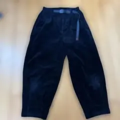 GRAMICCI ブラック コールテン生地ワイドパンツ Sサイズ