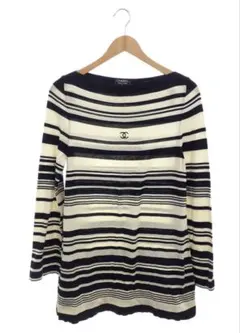 【CHANEL】シャネル『ボーダー 長袖チュニック size40』のサムネイル