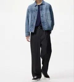 ユニクロ タックワイドパンツ 標準丈