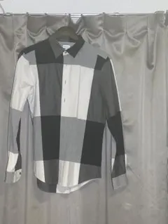 チェック柄 長袖シャツ ホワイト グレー ブラック ポールスミス