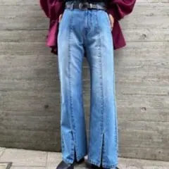 PAGEBOY ページボーイ スリット フレアデニム