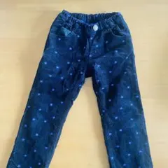 ムージョンジョン 星柄 コーデュロイ 長ズボン 黒 120