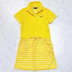 爽やかレモンイエロー✨キャロウェイ ゴルフワンピース ゴルフウェア 洗える L