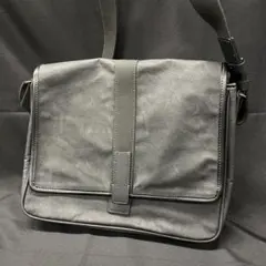 タケオキクチ レザーショルダーバッグ ダークグレー