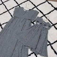 【美品】親子 リンクpetit main プティマインワンピースお揃い 90