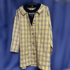 女児　チェック柄長袖シャツ 140サイズ