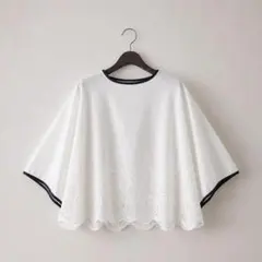 やや難ありハンドメイド[Mくらい]フレンチリネンバックリボン 