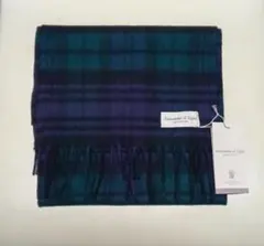 Johnstons of Elgin 小判チェックスカーフ カシミヤ 新品未使用