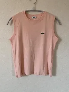 LACOSTE ノースリーブニット ピンク