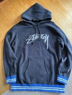 Stüssy ブラック パーカー　チャンピオンコラボのサムネイル