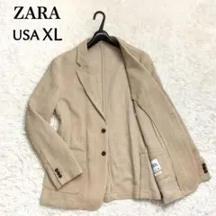 極美品✨ZARA ヘリンボーン織りテーラードジャケット イタリア製生地使用 XL